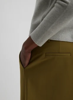 New Tibi Tropical Wool Maxi Trouser Skirt Dark Hazel