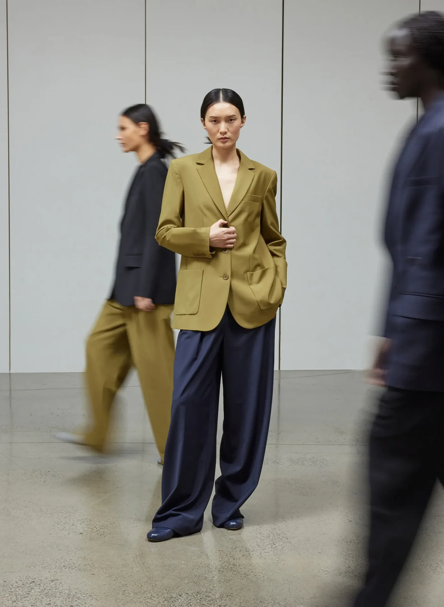Hot Tibi Tropical Wool Stella Pant Navy