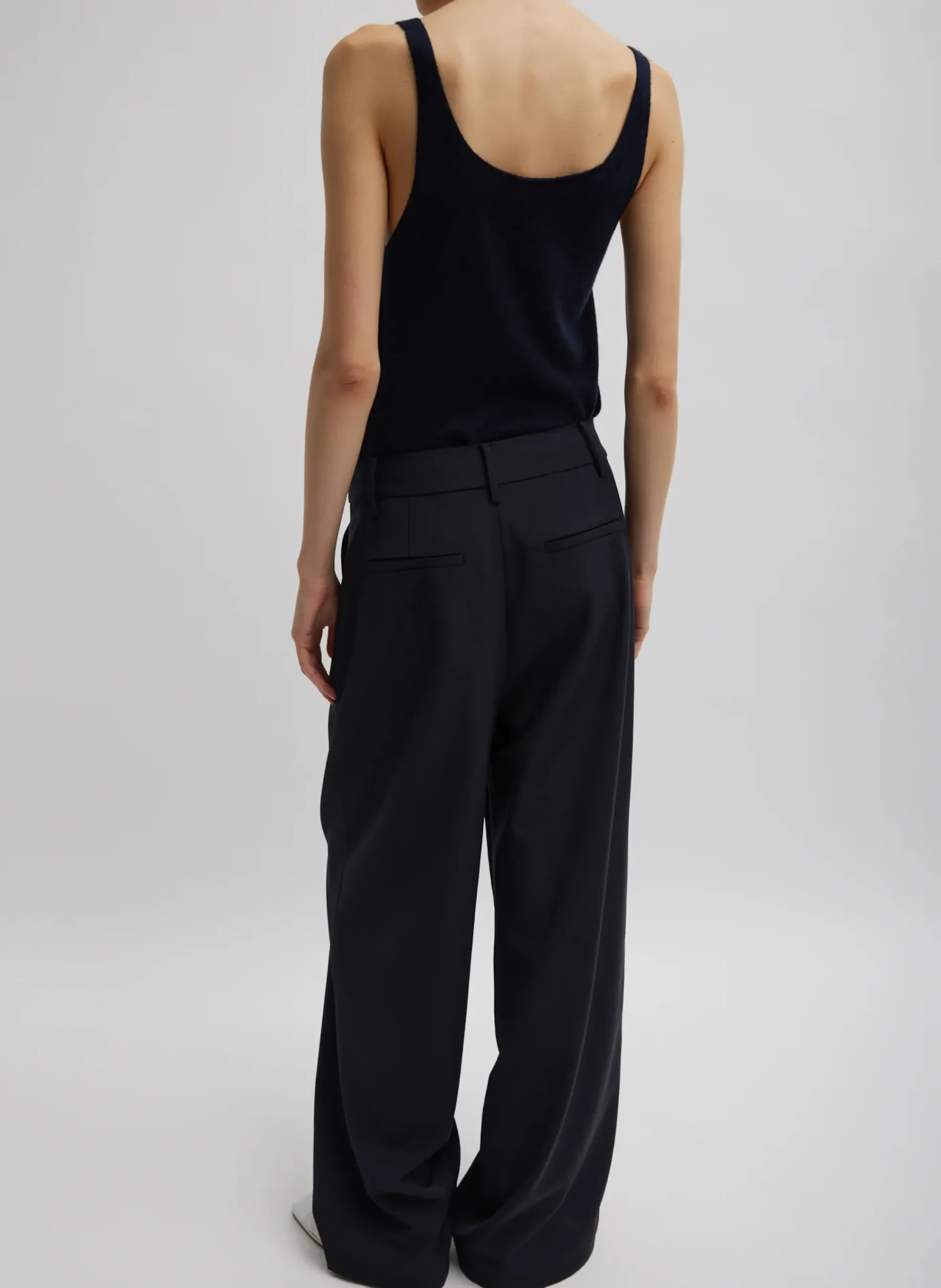 Hot Tibi Tropical Wool Stella Pant Navy