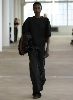 Hot Tibi Denim Tuck Jean Vintage Black