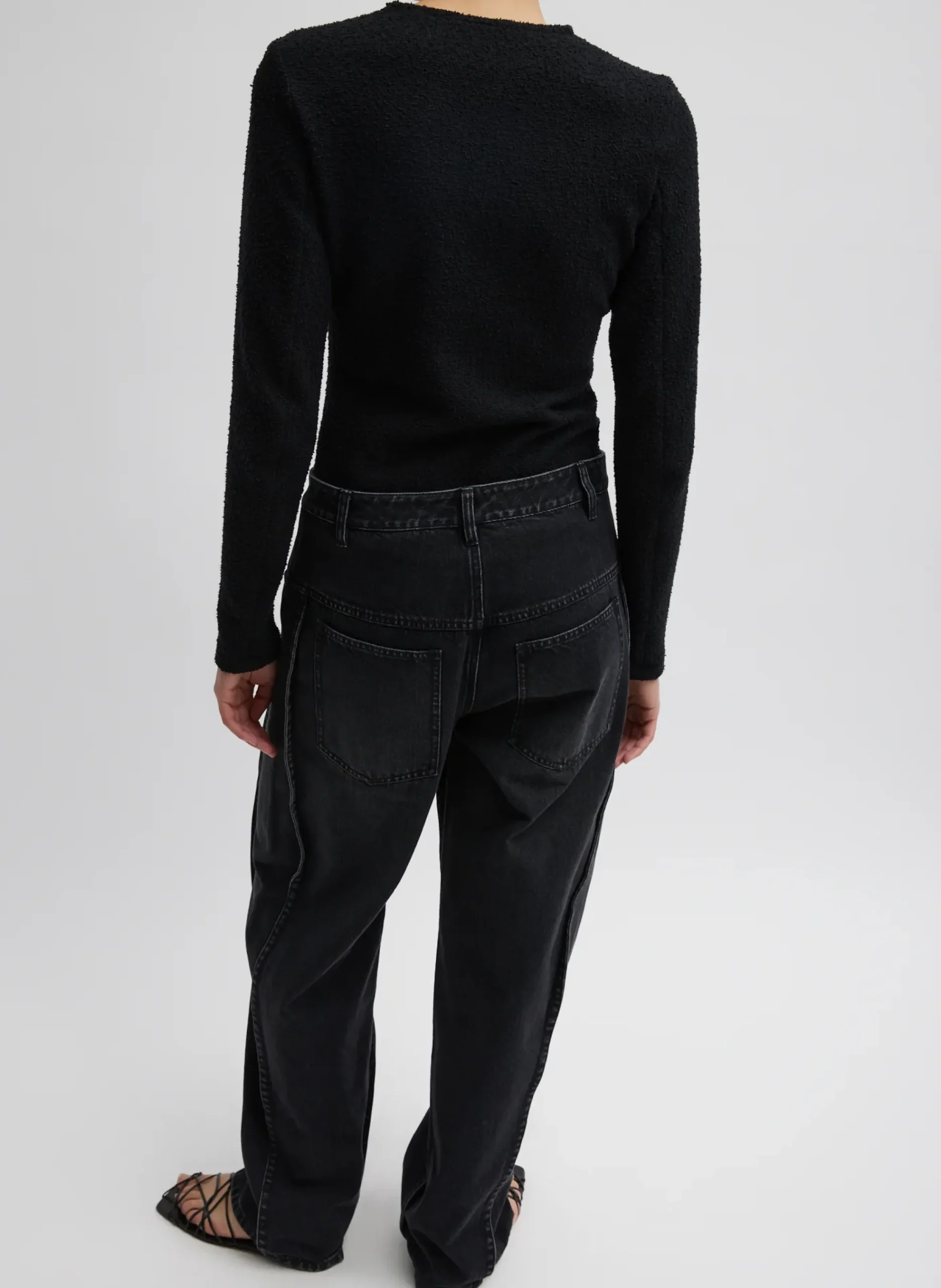 Hot Tibi Denim Tuck Jean Vintage Black