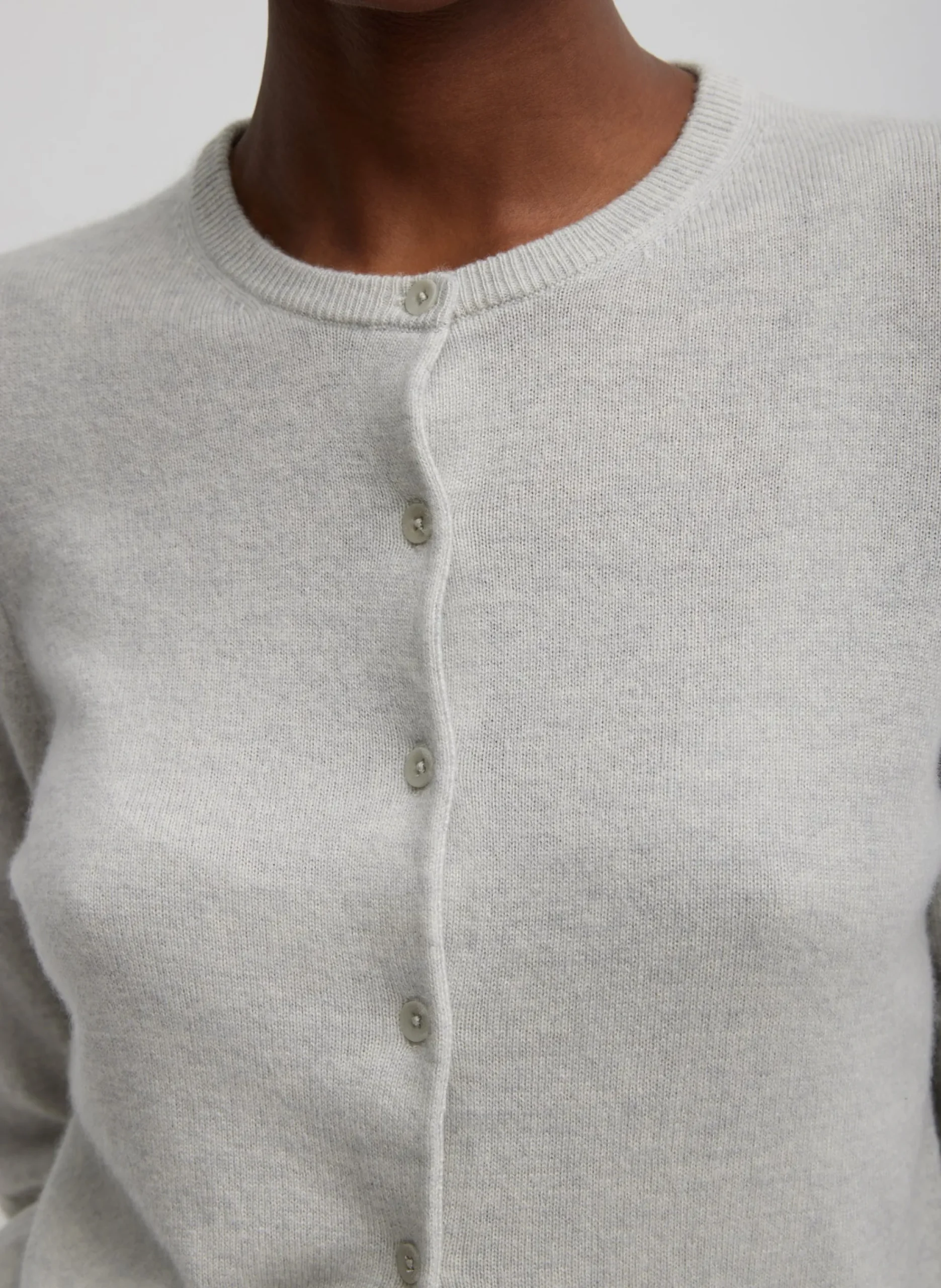 Discount Tibi Washable Cashmere Shrunken Cardigan Light Heather Grey