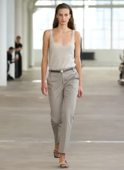 Hot Tibi Washable Cashmere Tank Sweater Light Heather Grey